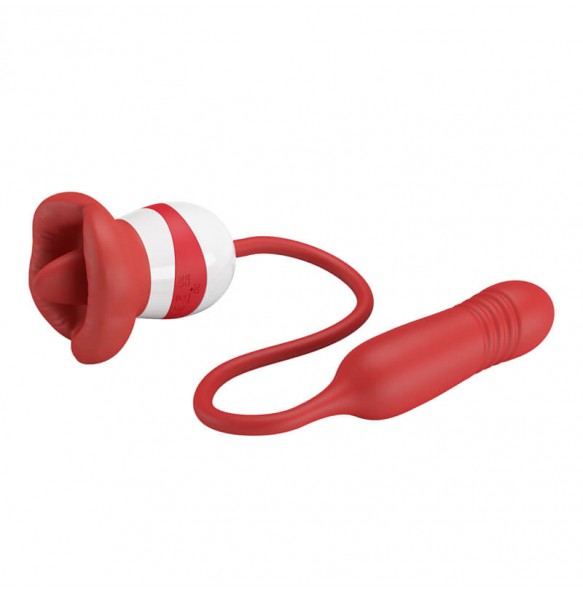 Pretty Love - Ashlynn Tongue Licking Thrusting Vibrator (Chargeable - Red) Pretty Love - Ashlynn Tongue Licking Thrusting Vibrator (Chargeable - Red)